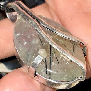 Healer Crystal Yellow Green Prehnite Pendant 2”